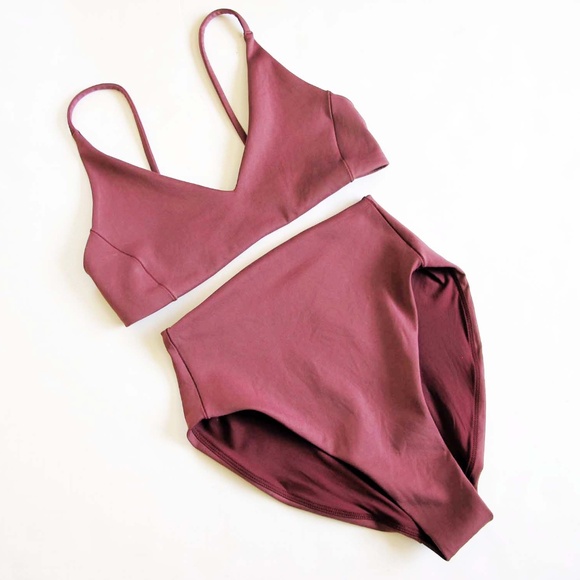 Left on Friday Desert Plum 2 Piece Bikini XS S - Picture 1 of 6
